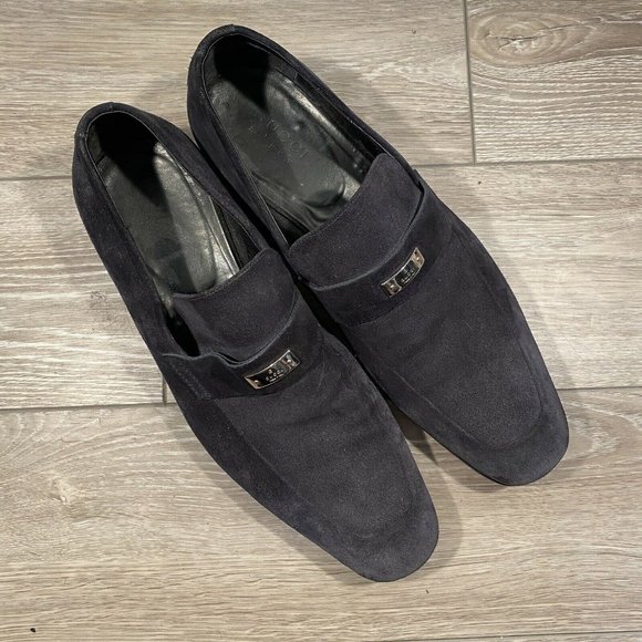 gucci blue suede shoes